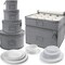 Felt Quilted Storage Containers Plate, Platter, Glass, and Stemware Case